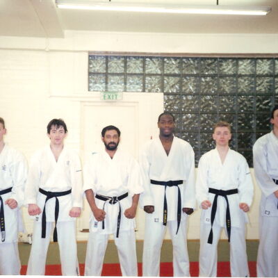 Sensei Yoosuf in London with Mr. Vic Charles, the chief of British sports Karte Association(year 1995)